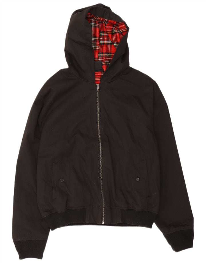 Brandit Womens Hooded Bomber Jacket UK 16 Large Black Polyester