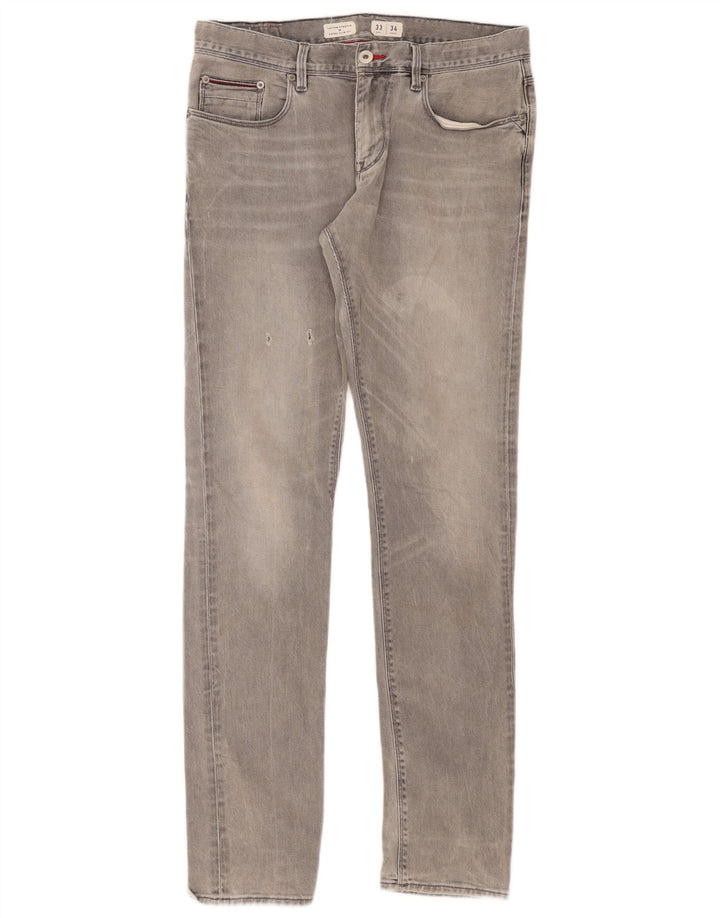 Tommy Hilfiger Mens Layton Extra Slim Jeans W33 L34 Grey Cotton