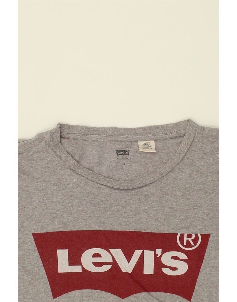 LEVI'S Mens Graphic T-Shirt Top Large Grey Cotton | Vintage Levi's | Thrift | Second-Hand Levi's | Used Clothing | Messina Hembry 