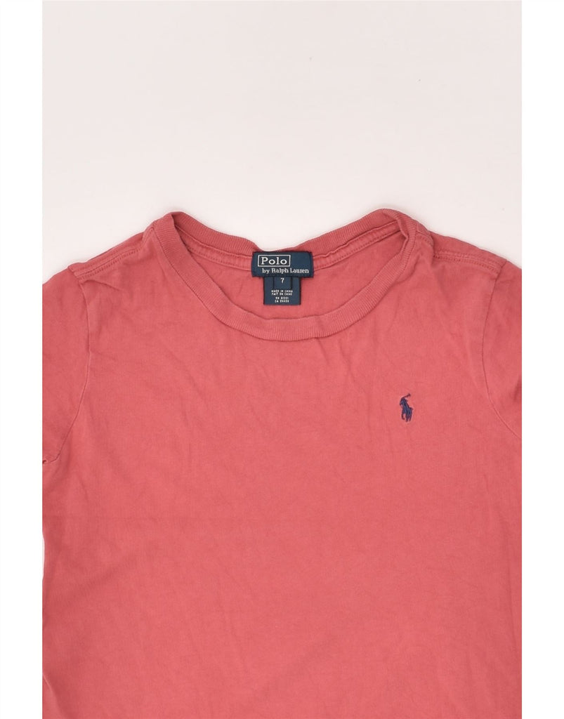 POLO RALPH LAUREN Boys T-Shirt Top 6-7 Years Pink Cotton | Vintage Polo Ralph Lauren | Thrift | Second-Hand Polo Ralph Lauren | Used Clothing | Messina Hembry 