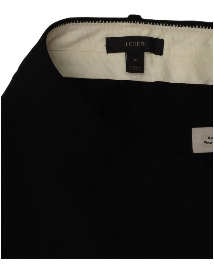J. CREW Womens Pegged Chino Shorts US 4 Small W32  Black Polyester