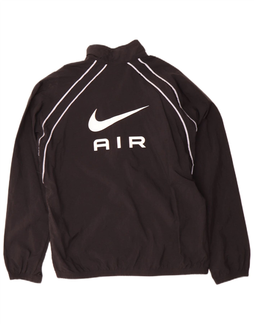 Nike Boys Graphic Tracksuit Top Jacket 13-14 Years XL Black Nylon