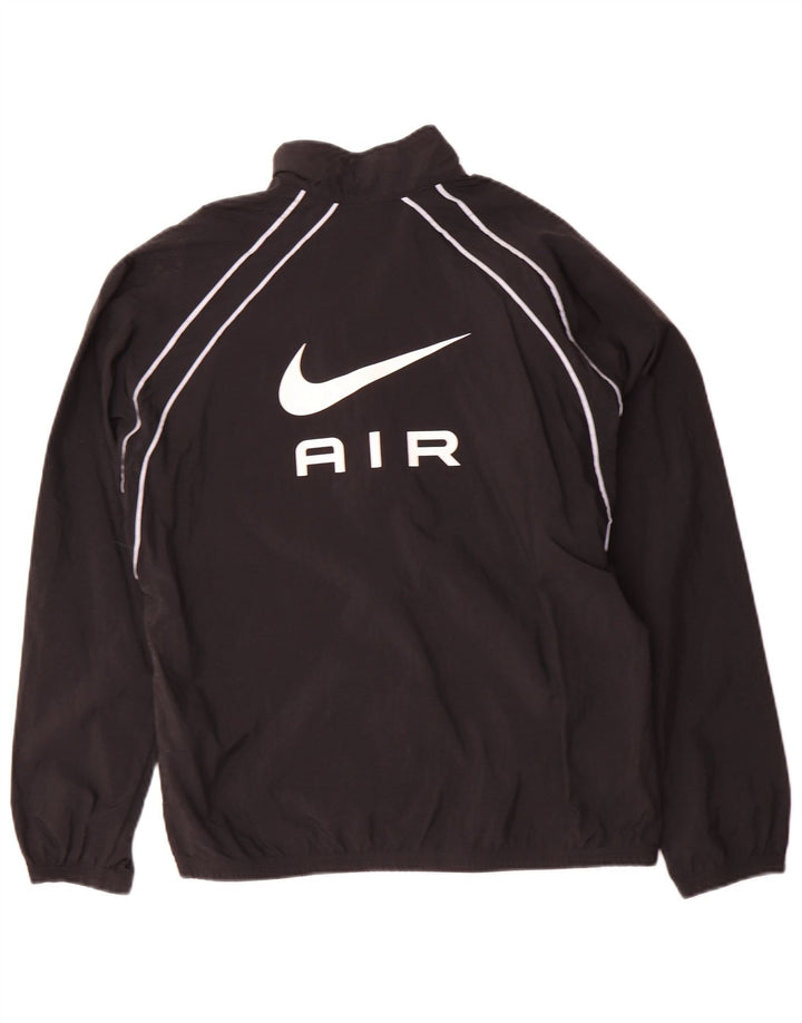 Nike Boys Graphic Tracksuit Top Jacket 13-14 Years XL Black Nylon