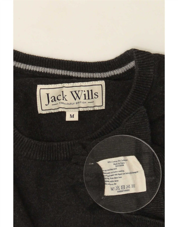 Jack Wills Mens Crew Neck Jumper Sweater Medium Grey Cotton