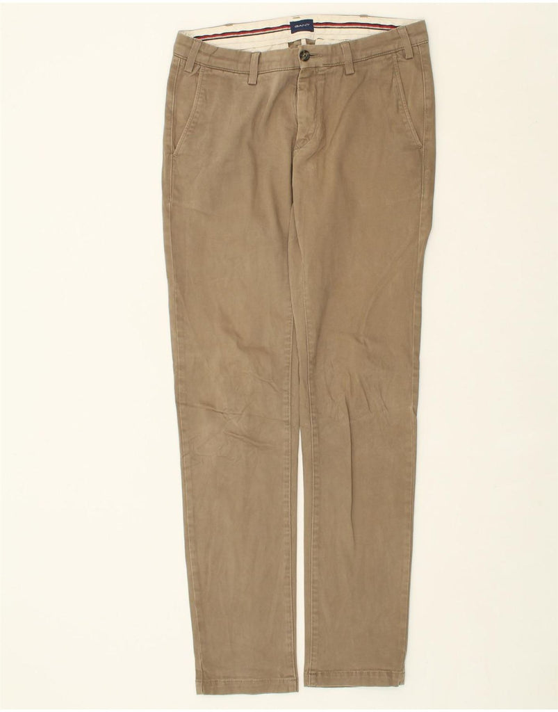 GANT Mens Slim Chino Trousers W31 L34 Beige Cotton | Vintage Gant | Thrift | Second-Hand Gant | Used Clothing | Messina Hembry 