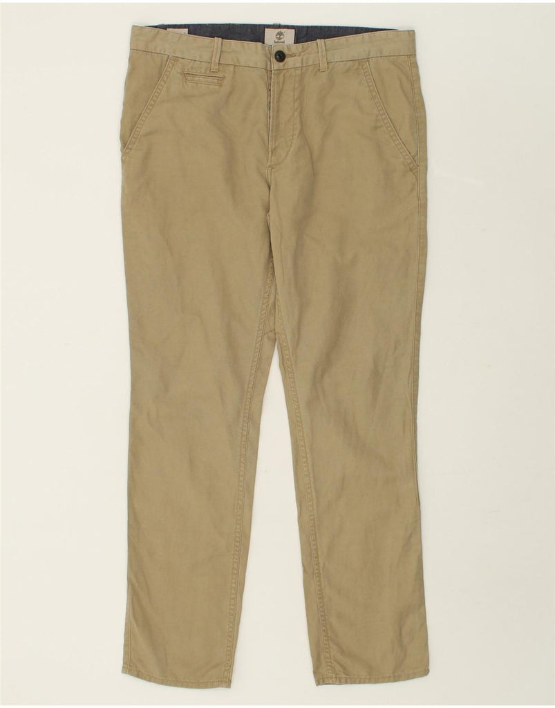 TIMBERLAND Mens Slim Fit Chino Trousers W34 L30  Beige Cotton | Vintage Timberland | Thrift | Second-Hand Timberland | Used Clothing | Messina Hembry 