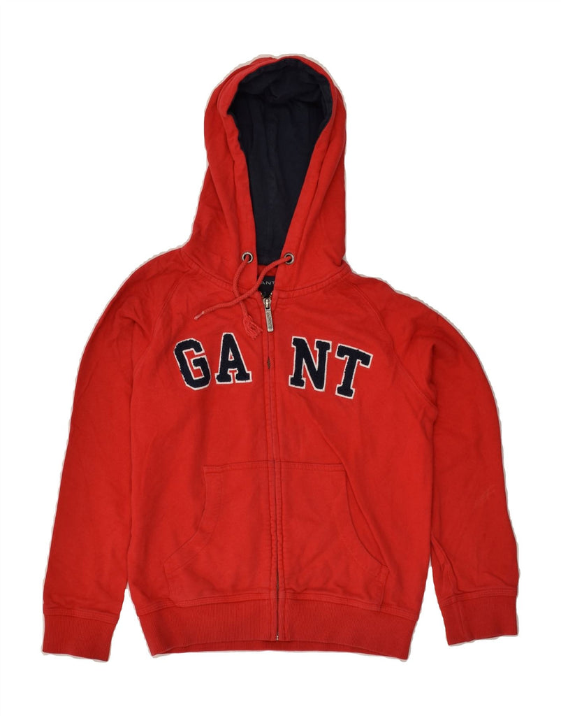 GANT Boys Graphic Zip Hoodie Sweater 9-10 Years Large Red Cotton | Vintage Gant | Thrift | Second-Hand Gant | Used Clothing | Messina Hembry 