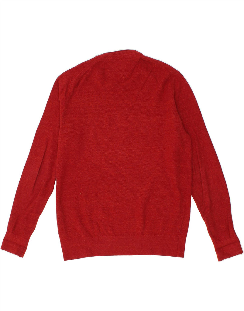 TOMMY HILFIGER Mens Crew Neck Jumper Sweater Large Red Cotton | Vintage Tommy Hilfiger | Thrift | Second-Hand Tommy Hilfiger | Used Clothing | Messina Hembry 