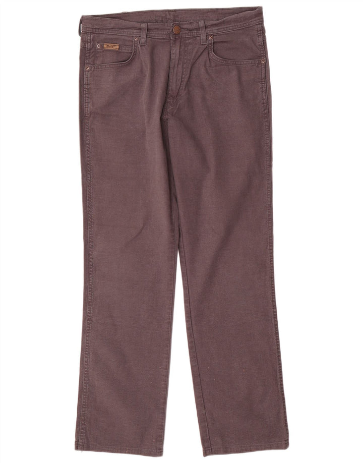 Wrangler Mens Straight Casual Trousers W34 L30 Grey