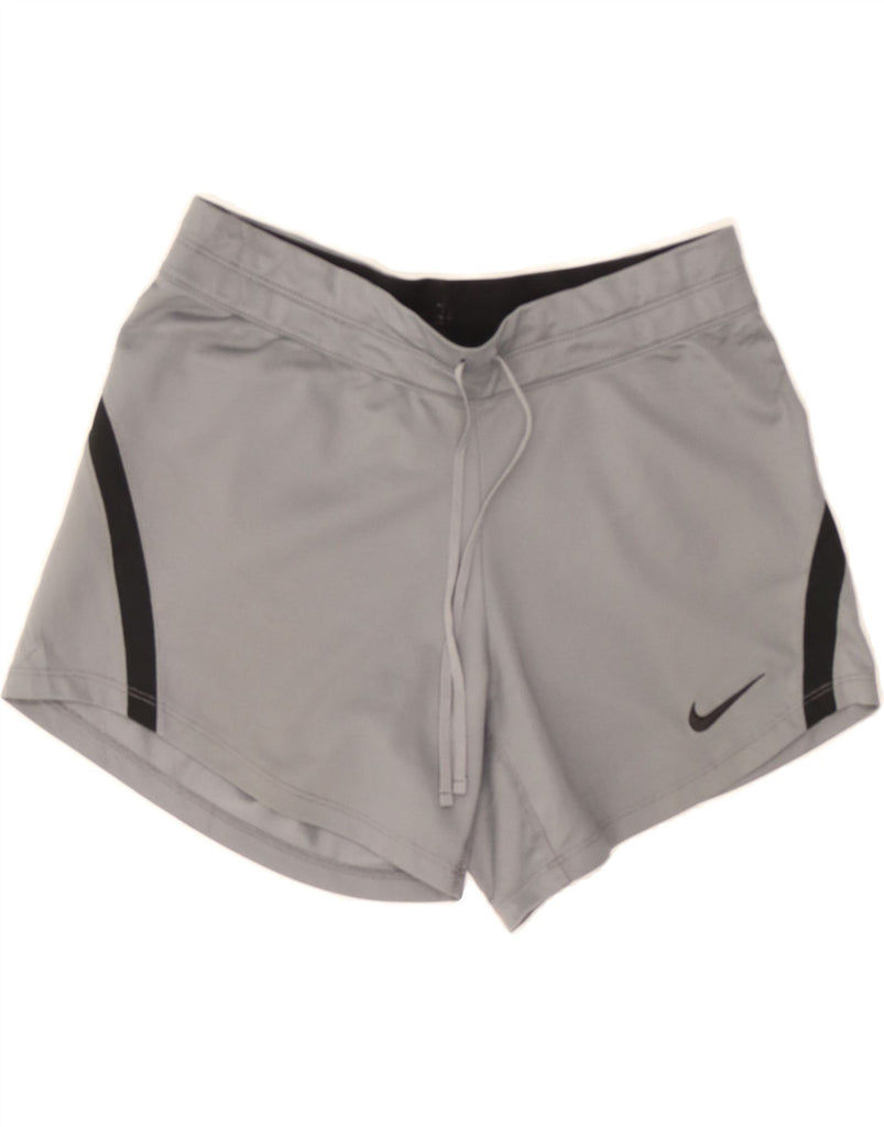NIKE Womens Dri Fit Sport Shorts UK 6 XS  Grey Colourblock Polyester Vintage Nike and Second-Hand Nike from Messina Hembry 