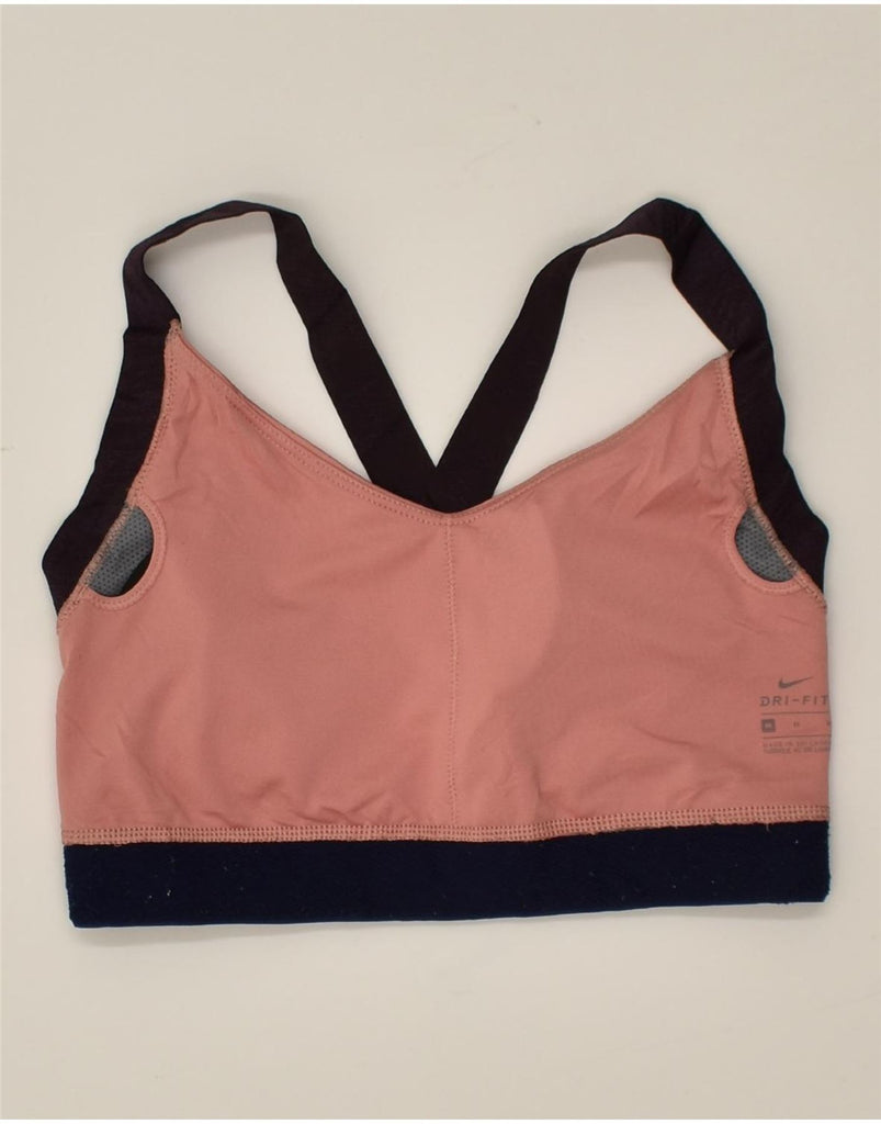 NIKE Womens Dri Fit Sport Bra Top UK 12 Medium Pink Sports | Vintage Nike | Thrift | Second-Hand Nike | Used Clothing | Messina Hembry 