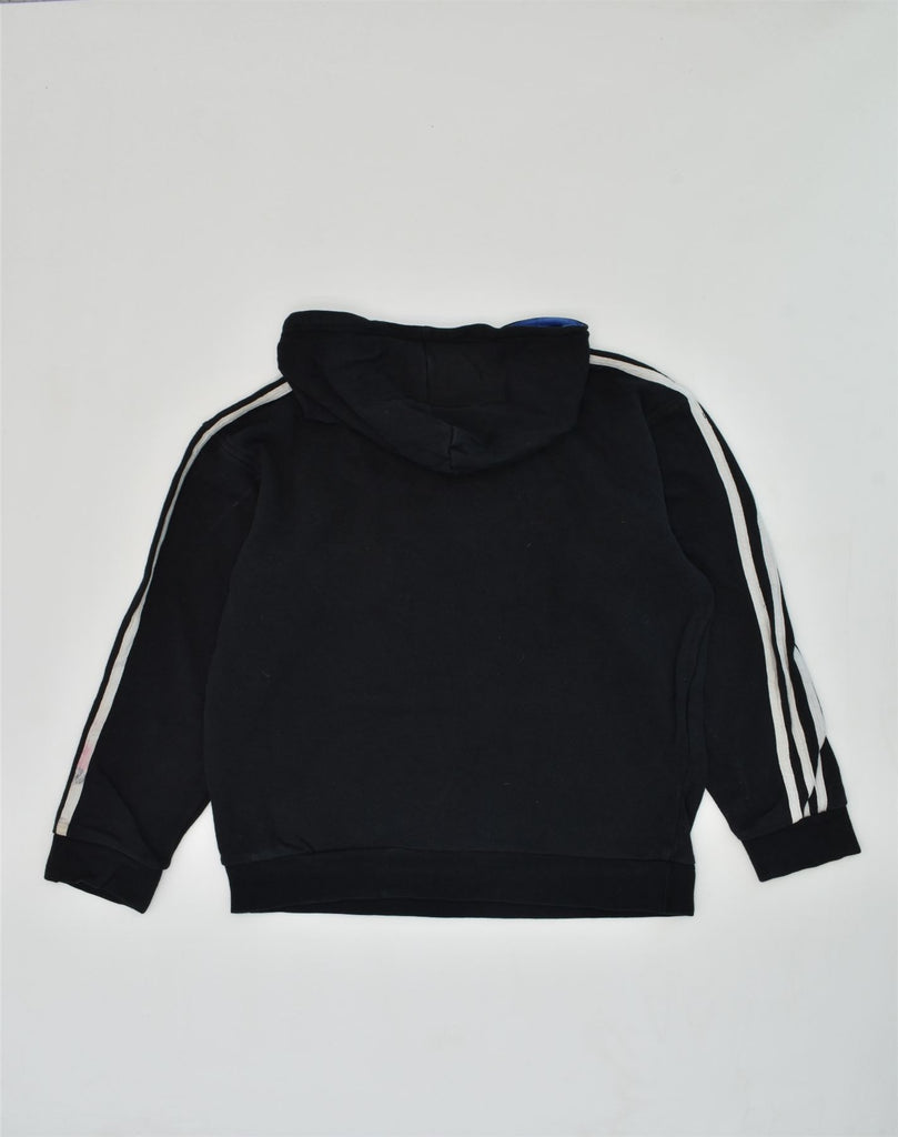 ADIDAS Boys Hoodie Jumper 11-12 Years Black Cotton | Vintage Adidas | Thrift | Second-Hand Adidas | Used Clothing | Messina Hembry 