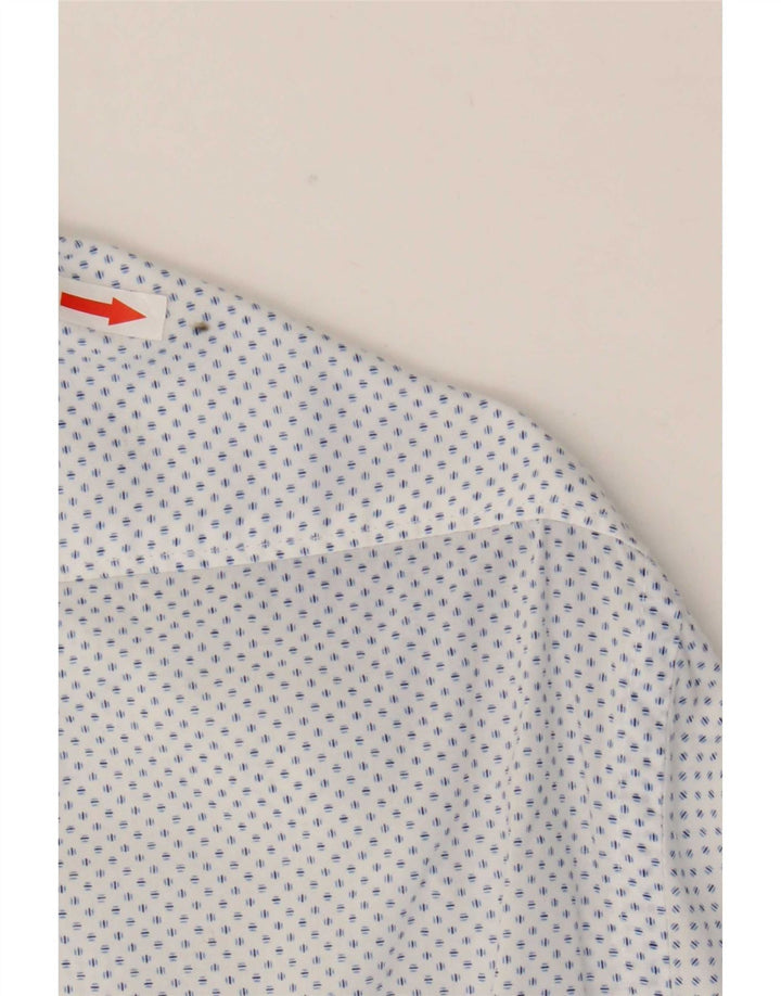 Napapijri Mens Slim Fit Shirt Medium White Spotted