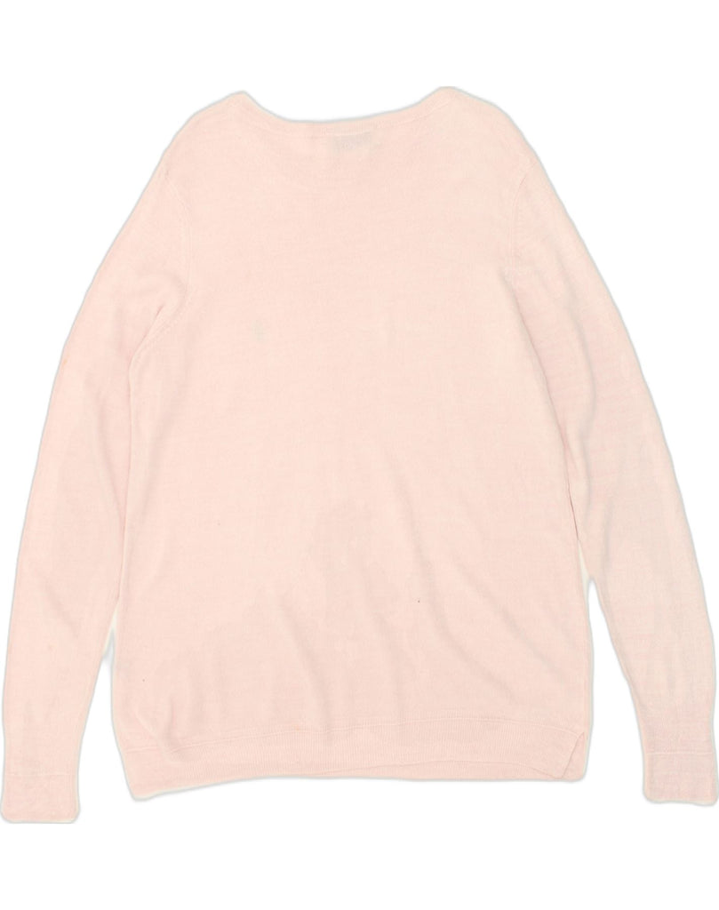 MARLBORO CLASSICS Mens Boat Neck Jumper Sweater Medium Pink Cotton | Vintage Marlboro Classics | Thrift | Second-Hand Marlboro Classics | Used Clothing | Messina Hembry 