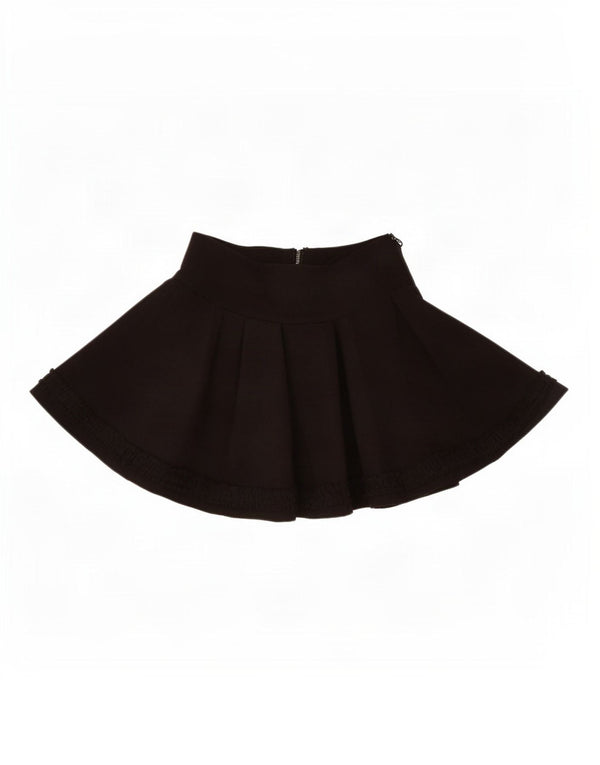 Patrizia Pepe Girls Mini Pleated Skirt 9-10 Years XL 25 Black Polyester