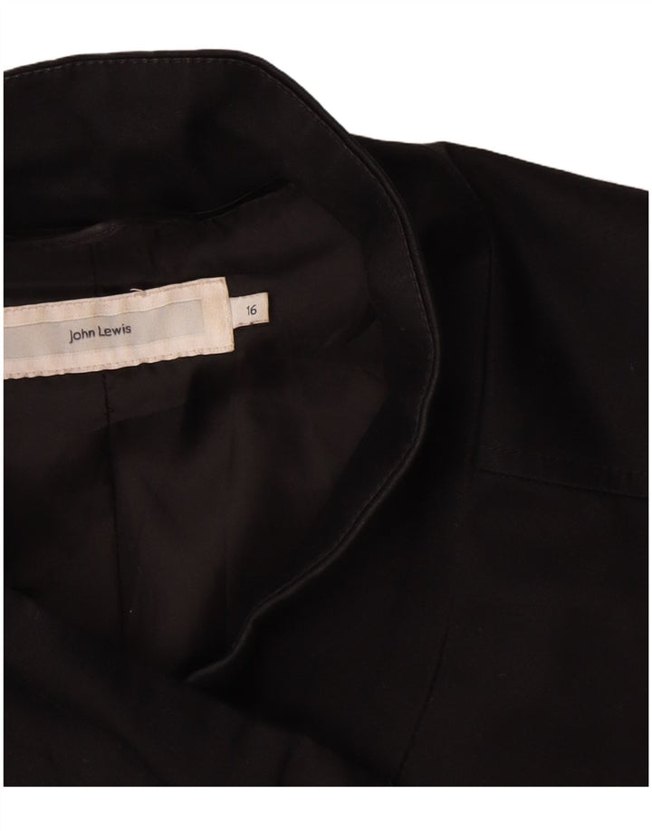 John Lewis Womens Utility Jacket UK 16 Large Black Cotton