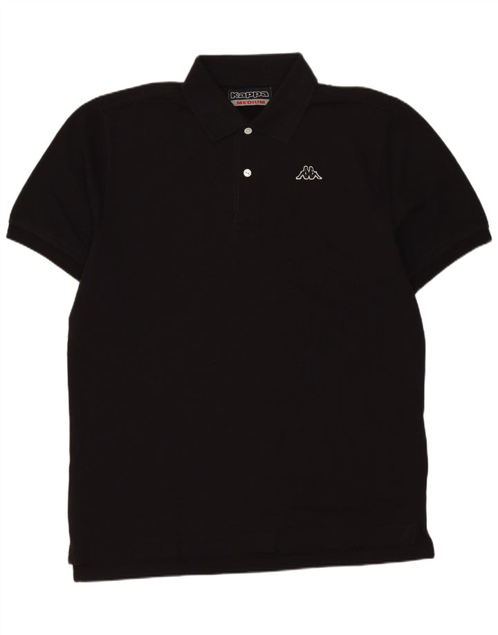 Kappa Mens Polo Shirt Medium Black Cotton