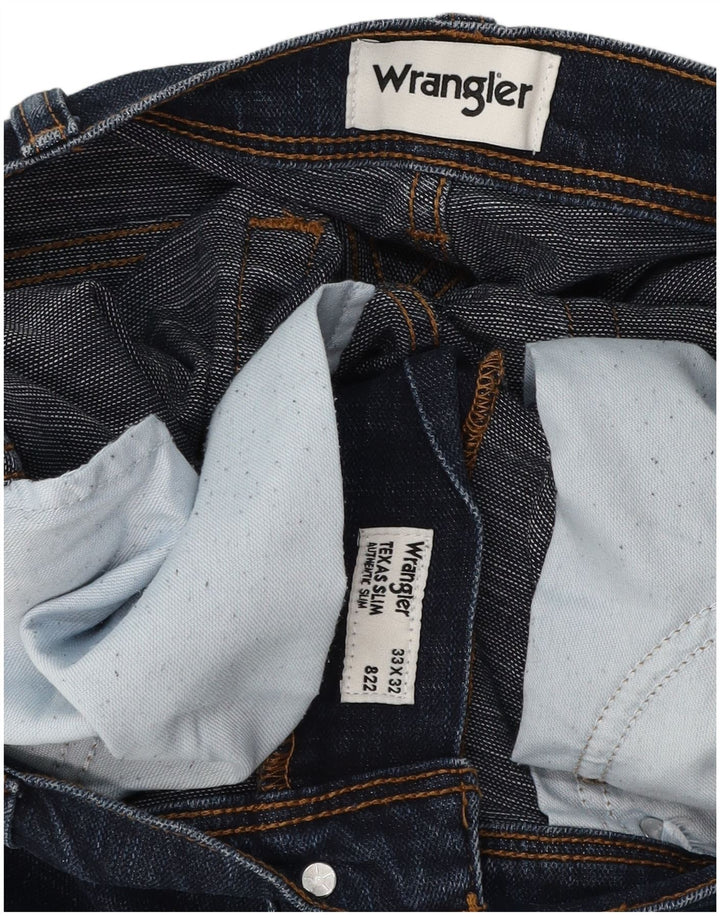 Wrangler Mens Texas Slim Jeans W33 L32 Blue