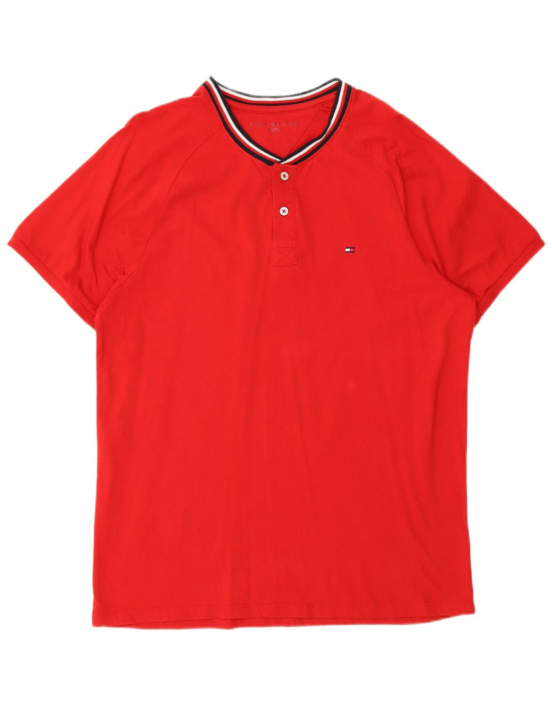 Tommy Hilfiger Mens T-Shirt Top Medium Red Cotton