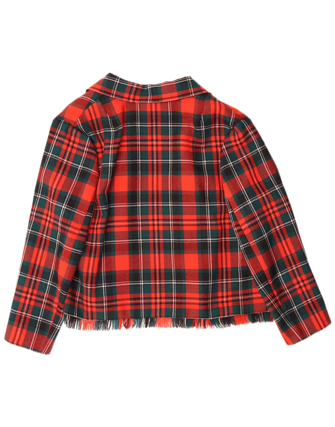 VINTAGE Womens 2 Piece Skirt Set EU 42 Large W28 L23 Red Check Wool