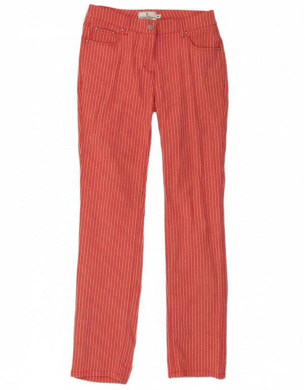 Conte of Florence Womens Casual Trousers IT 44 Medium W30 L33 Red Striped