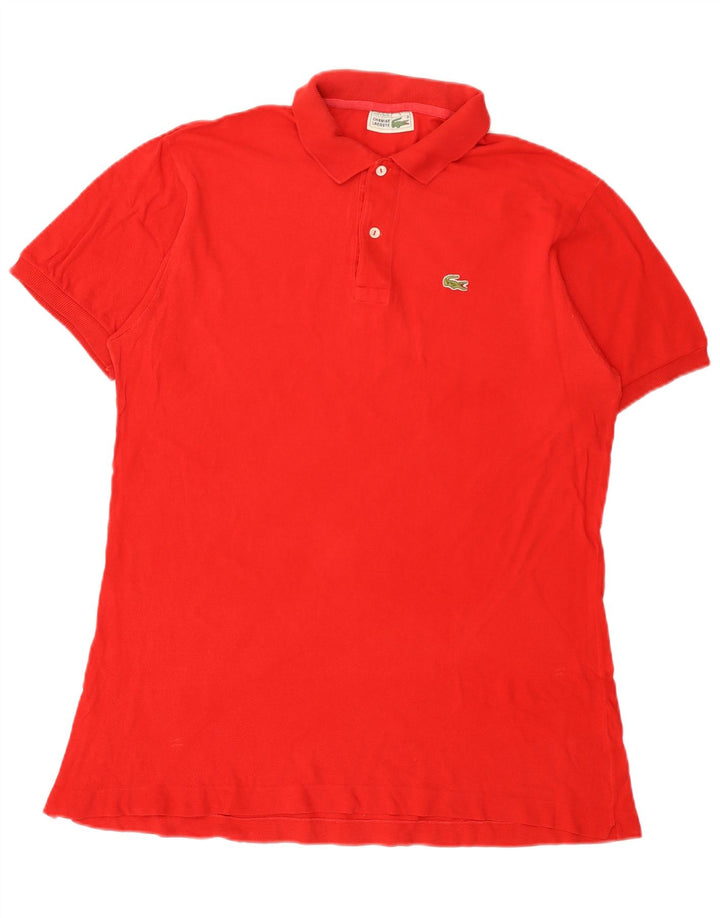 Lacoste Mens Polo Shirt Size 7 2XL Red Cotton