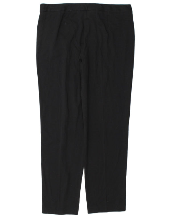 Marks & Spencer Womens High Waist Casual Trousers UK 14 Large W34 L30 Black