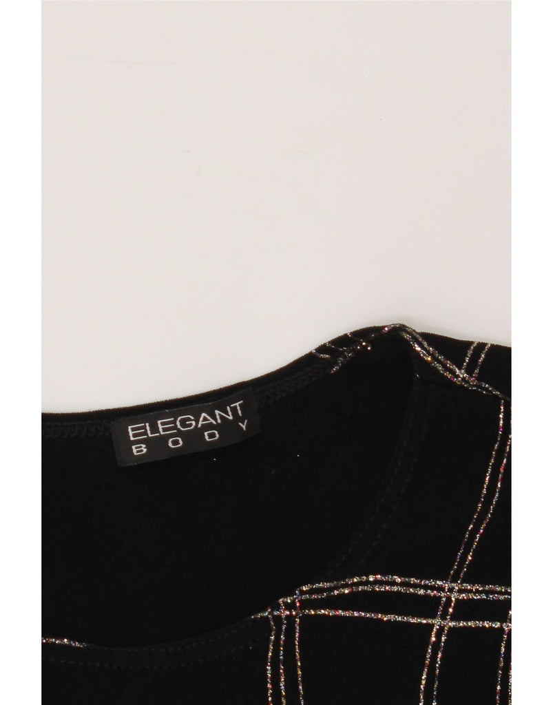 VINTAGE Womens T-Shirt Top UK 16 Large Black Geometric Vintage Vintage and Second-Hand Vintage from Messina Hembry 