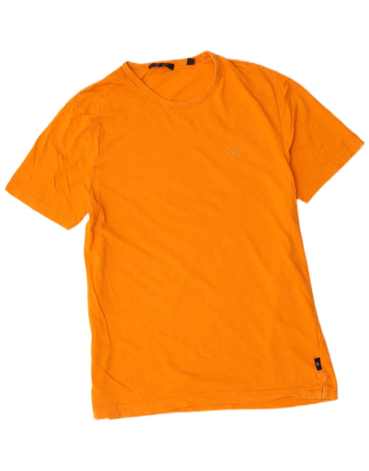 Ted Baker Mens T-Shirt Top Size 3 Medium Orange Cotton