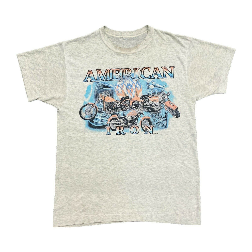 American Iron Tshirt | Vintage Motorcycle Magazine Retro Biker Single Stitch VTG | Vintage Messina Hembry | Thrift | Second-Hand Messina Hembry | Used Clothing | Messina Hembry 