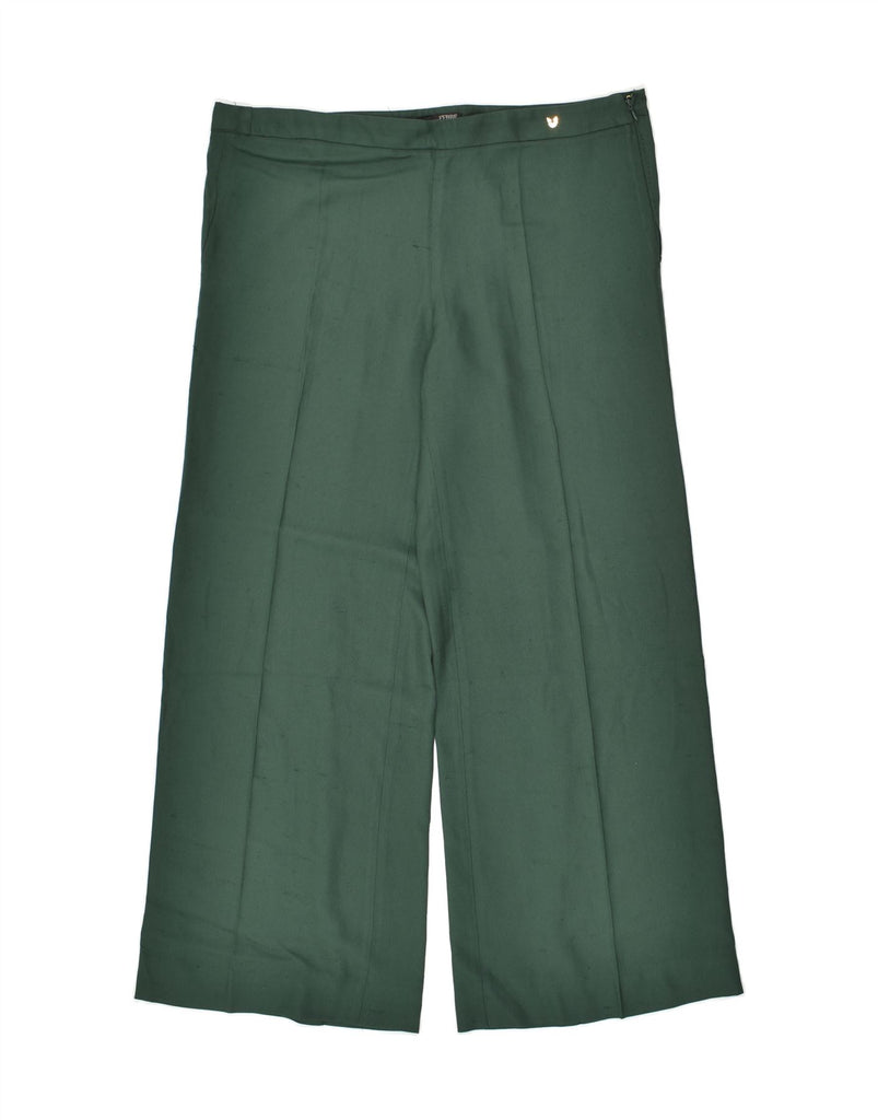 GIANFRANCO FERRE Womens Wide Leg Trousers EU 44 XL W36 L30 Green | Vintage Gianfranco Ferre | Thrift | Second-Hand Gianfranco Ferre | Used Clothing | Messina Hembry 