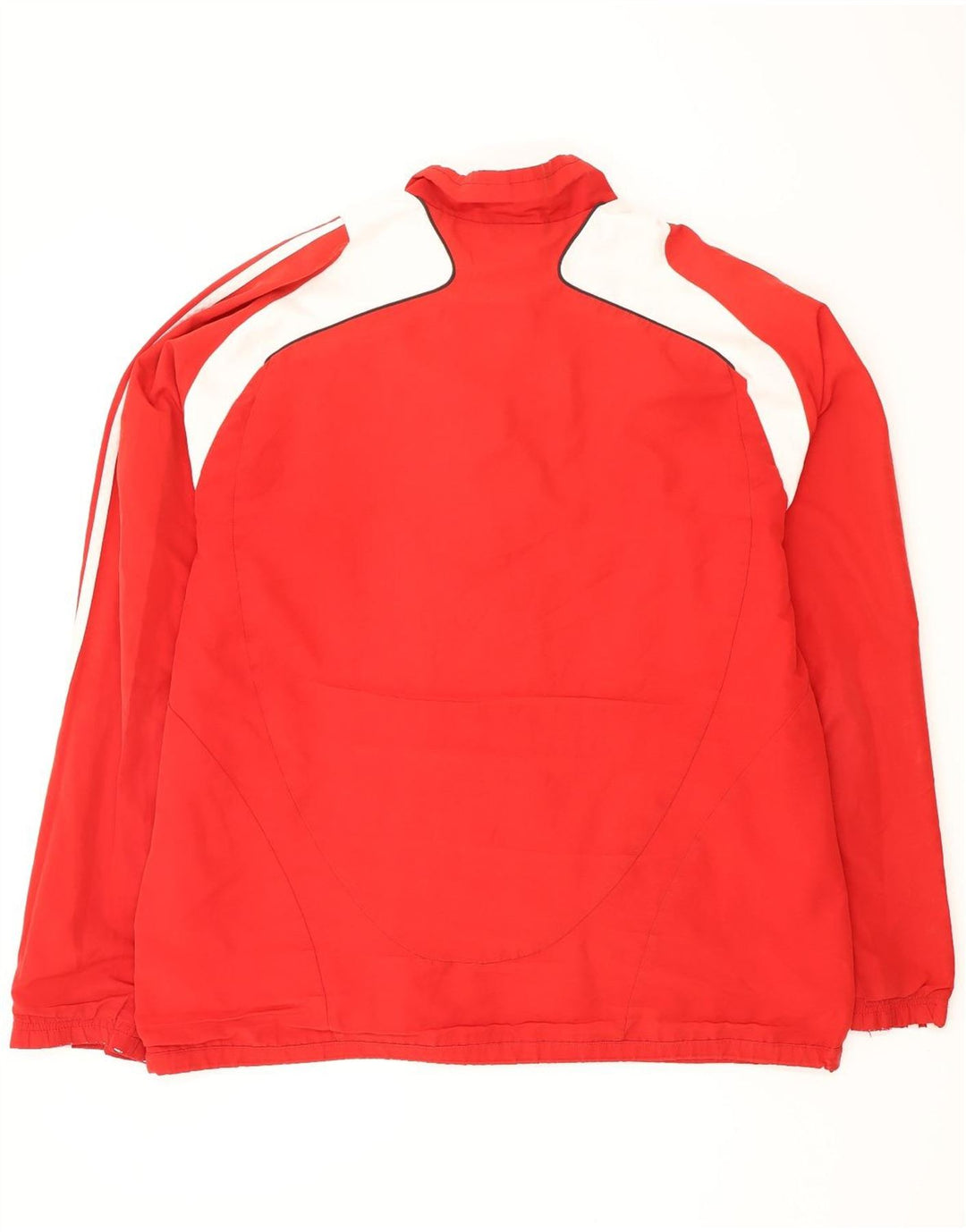 ADIDAS Mens Rain Jacket UK 48/50 XL Red Colourblock Polyester