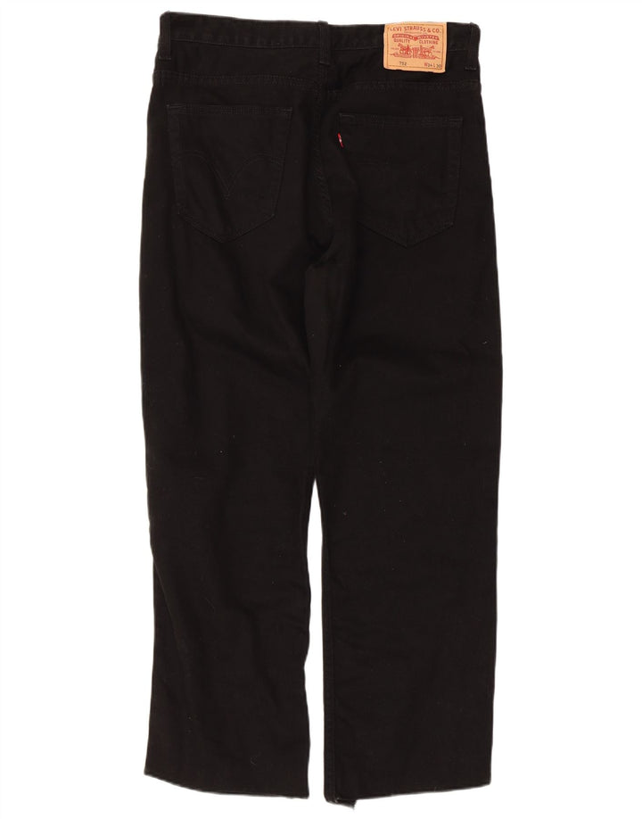 Levi's Mens 752 Straight Jeans W34 L26 Black Cotton