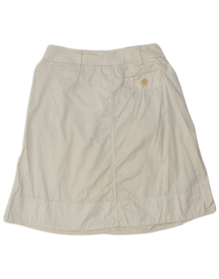HENRY COTTONS Womens A-Line Skirt IT 44 Medium W30 White Cotton