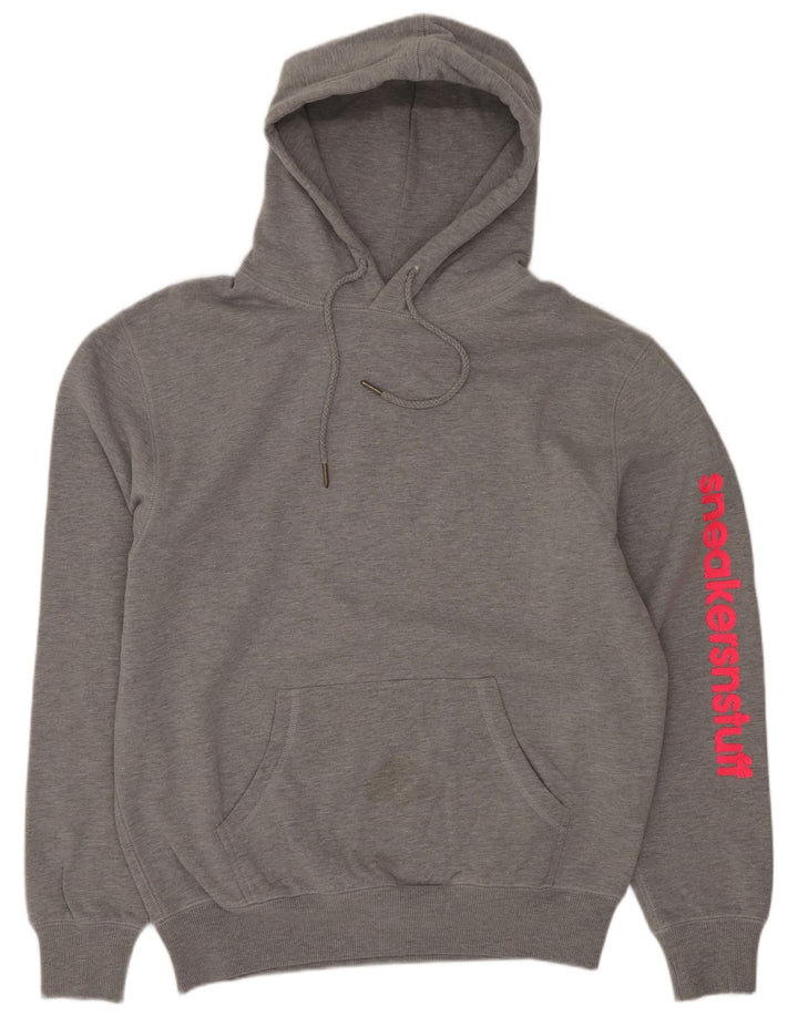 New Balance Mens Graphic Hoodie Jumper Small Grey Polyester