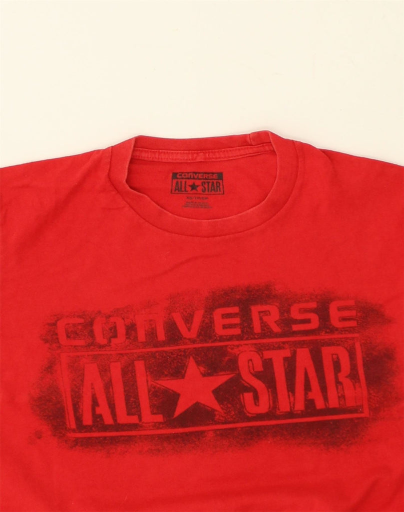 CONVERSE Mens Graphic T-Shirt Top XS Red | Vintage Converse | Thrift | Second-Hand Converse | Used Clothing | Messina Hembry 