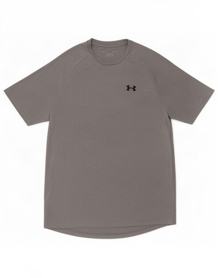Under Armour Mens T-Shirt Top Medium Grey Flecked Polyester