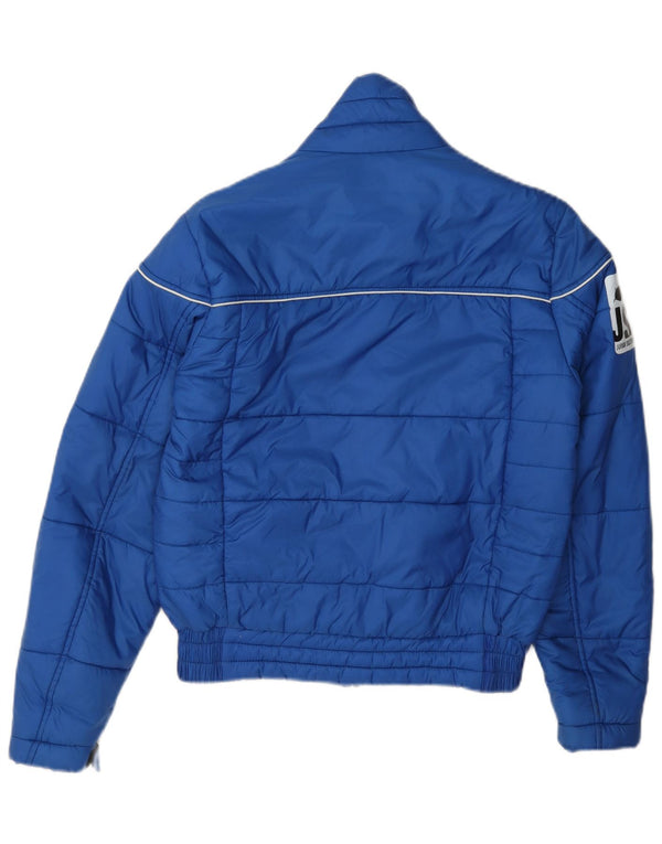 Diadora Boys Graphic Padded Jacket 9-10 Years Large Blue Polyester