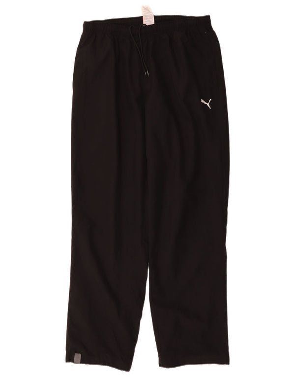 Puma Mens Graphic Tracksuit Trousers Large Black Polyester