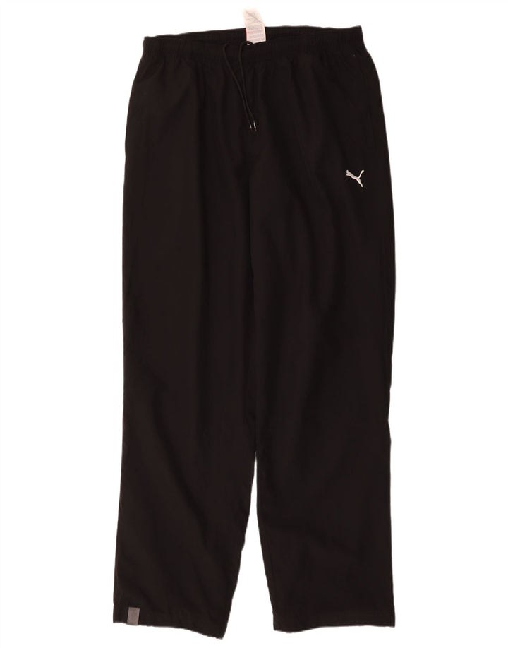 Puma Mens Graphic Tracksuit Trousers Large Black Polyester