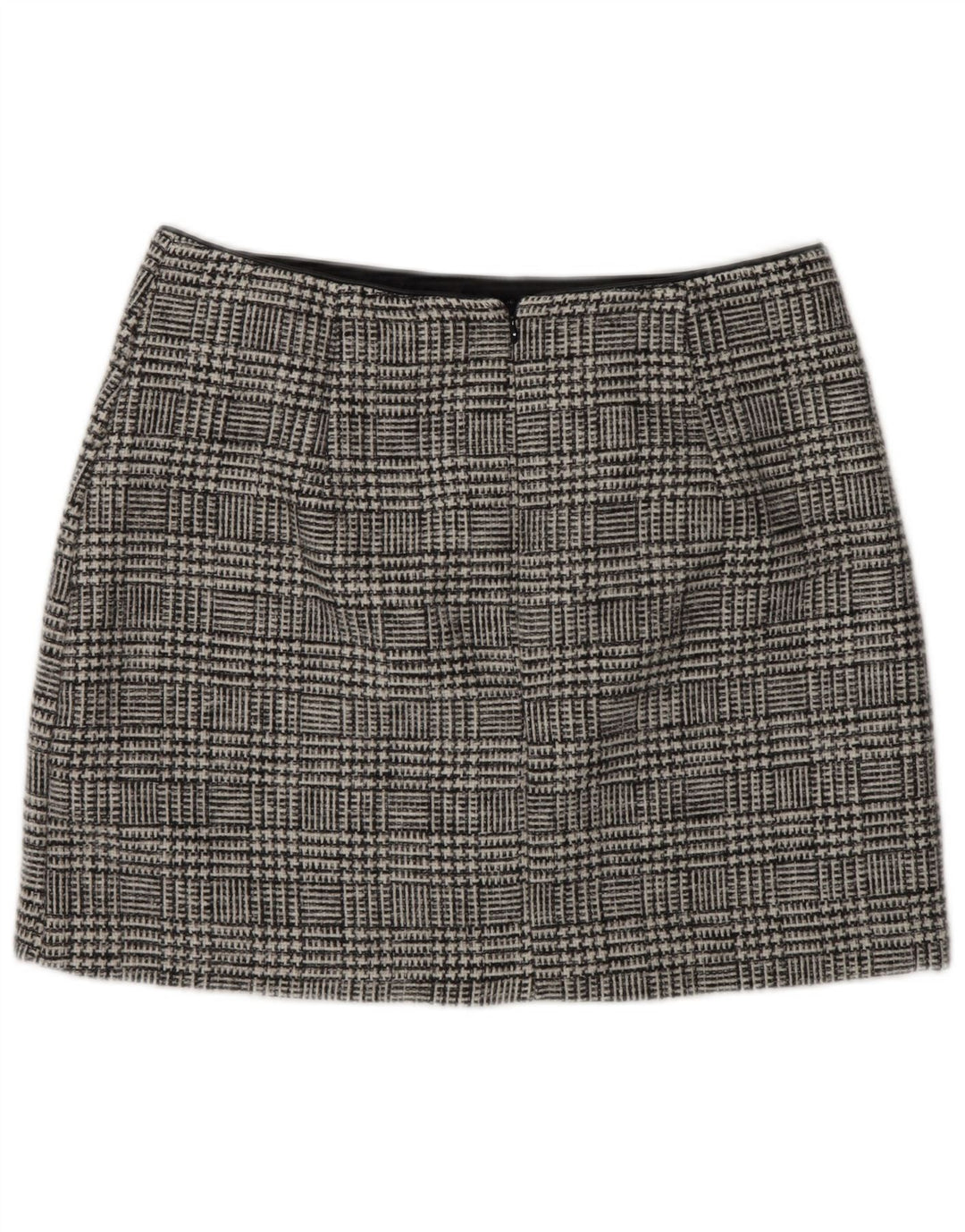 Oasis Womens Mini Skirt UK 14 Large W32 Grey Houndstooth