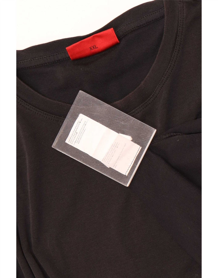 Hugo Boss Mens T-Shirt Top 2XL Black Cotton