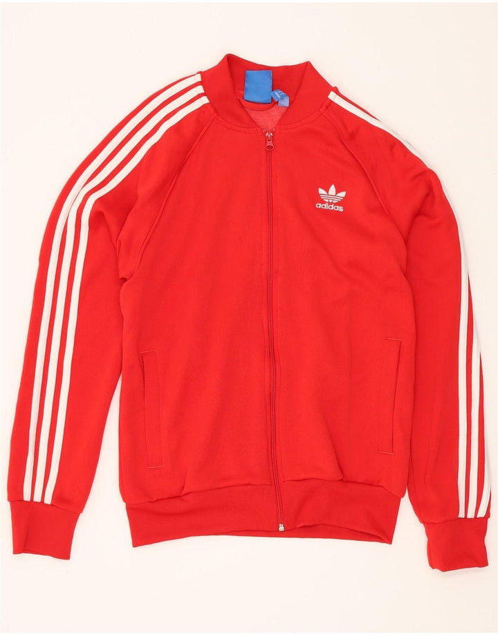 Adidas Mens Tracksuit Top Jacket Medium Red Polyester