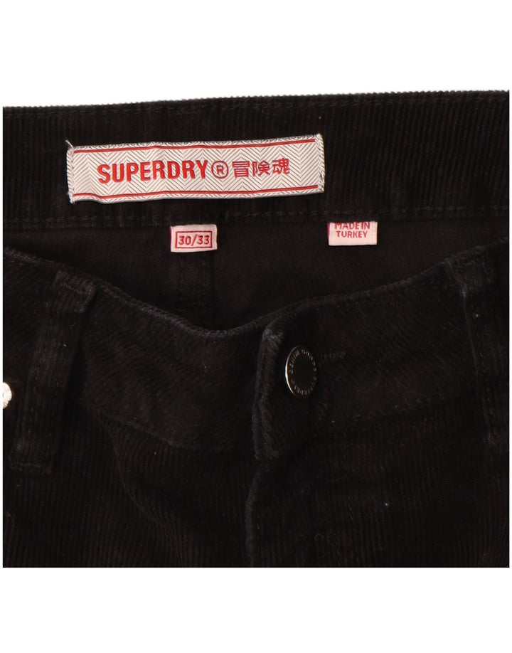 Superdry Womens Bootcut Corduroy Trousers W30 L30 Black