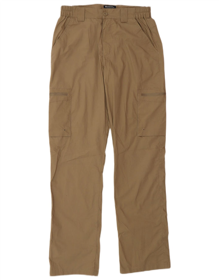 FAT FACE Mens Straight Cargo Trousers W28 L32 Beige Polyester