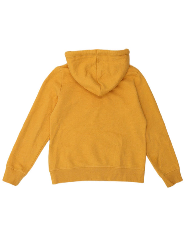 Superdry Womens Hoodie Jumper UK 12 Medium Yellow Cotton