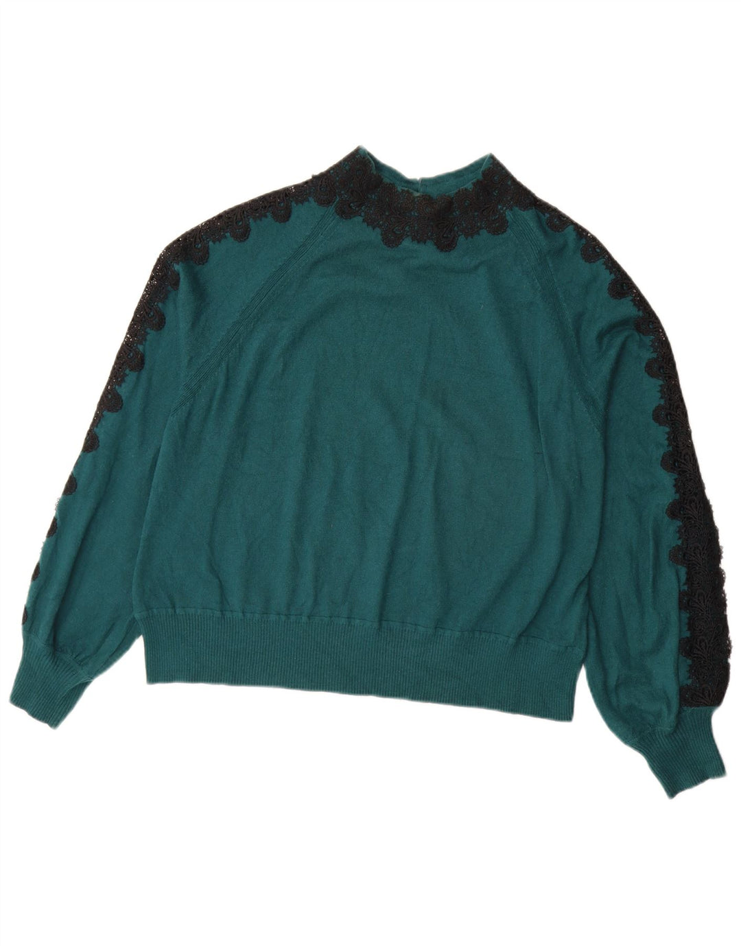 Marks & Spencer Womens Per Una Turtle Neck Jumper Sweater UK 16 Large Green
