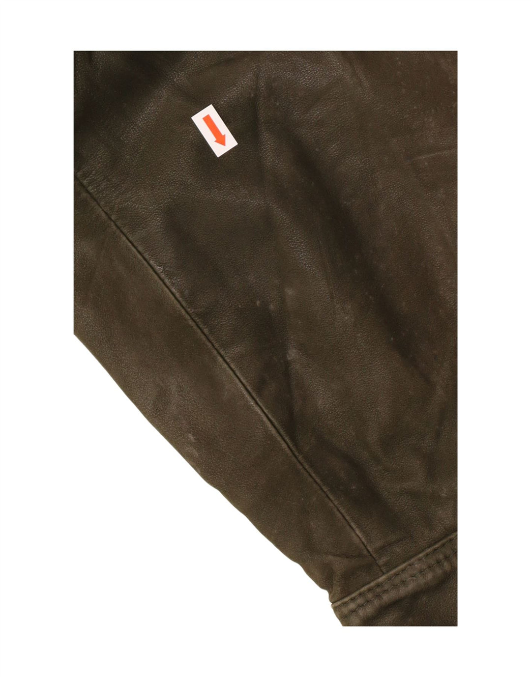 Vintage Mens Leather Jacket IT 52 XL Khaki Leather