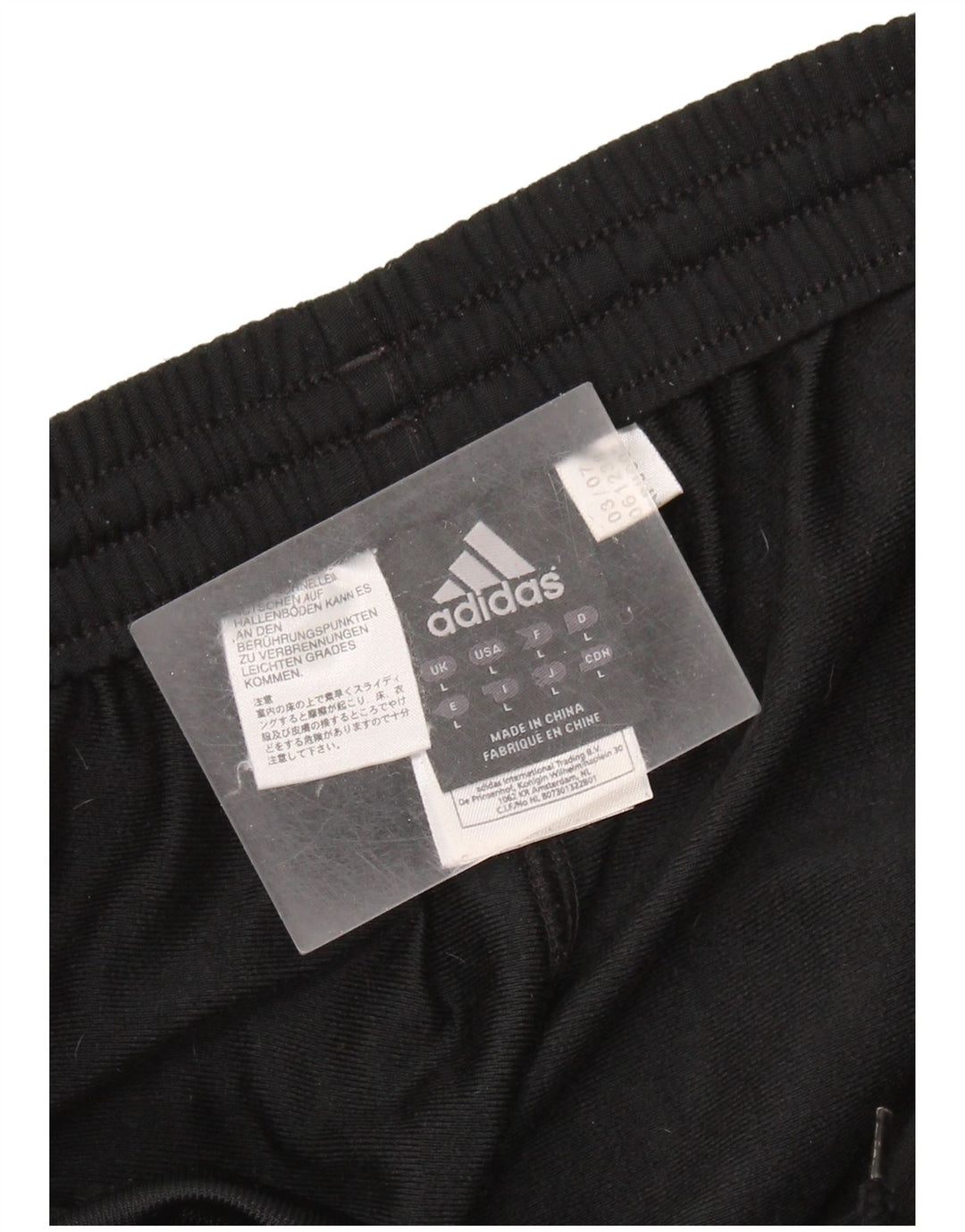 Adidas Mens Tracksuit Trousers Joggers Large  Black Polyester