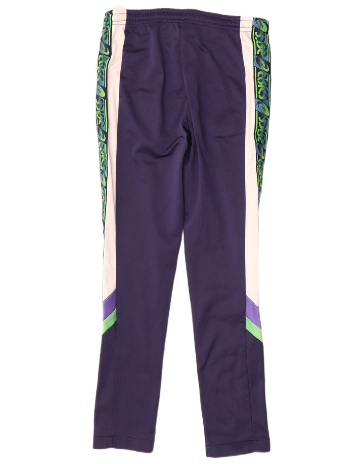 Asics Womens Full Tracksuit IT 46 Large Navy Blue Colourblock Polyamide